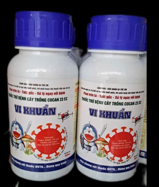 (200ml) Thuốc trừ bệnh Cocan 23EC gốc đồng chelate hữu cơ, Đồng Abietate 23% EC: trị Cháy bìa lá lúa, Loét vi khuẩn cây có múi, Sương mai dưa hấu, đốm lá