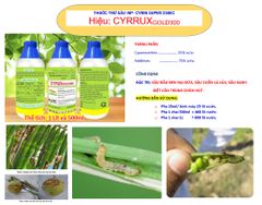 Combo Cyrux Gold 300EC và Gó rải Siêu Nhân 85gr - Trừ sâu đầu đen hại dừa + Đuông dừa