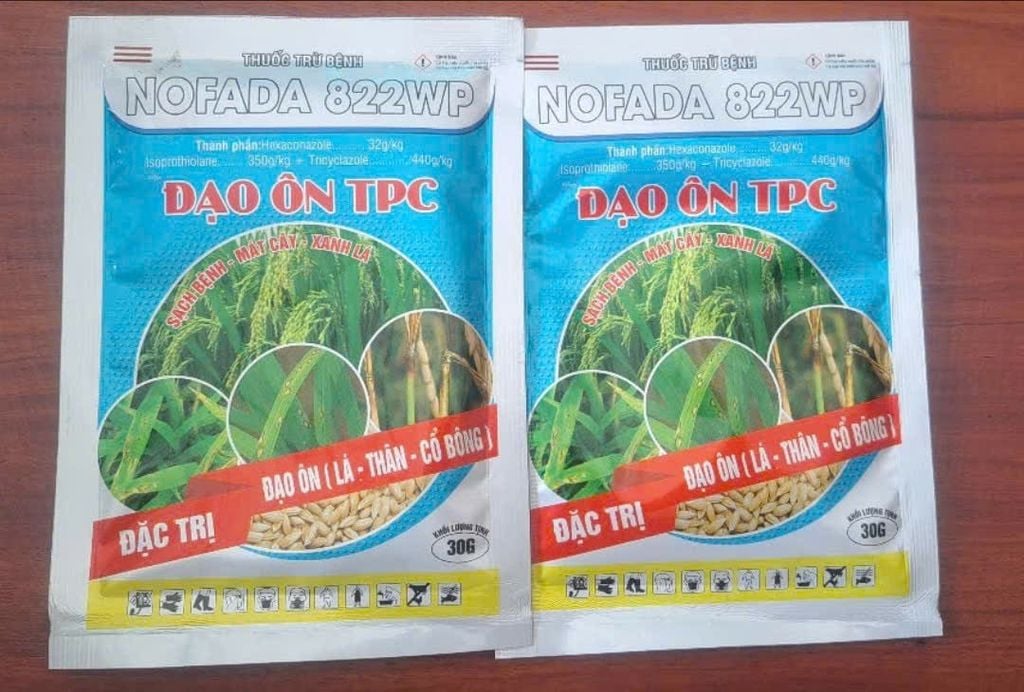 (30gam) Đặc trị bệnh đạo ôn NOFADA 822WP hiệu Đạo Ôn TPC -  gồm 3 Hoạt chất mạnh mẽ dứt điểm đạo ôn lá, đạo ôn cổ bông