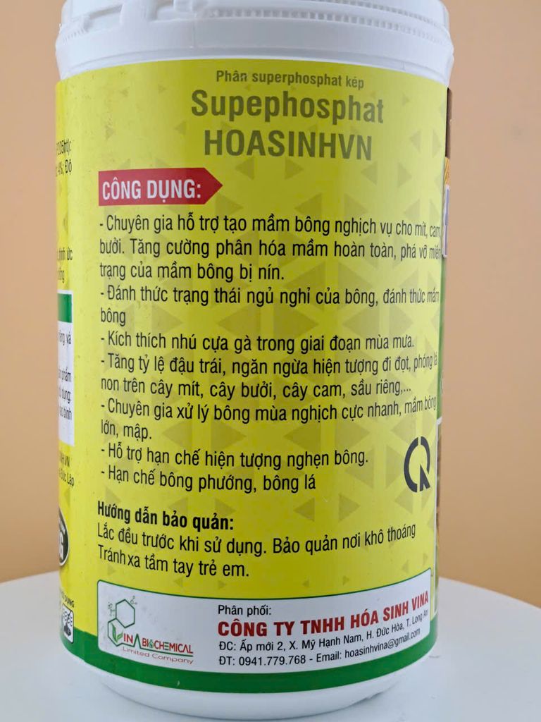 ( 1kg ) Phân bón lá SUPERPHOSPHAT KÉP, giúp đứng lá, Mau già lá, đứng lá, ức chế đọt