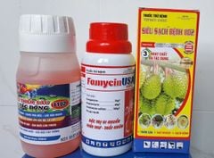 Bộ đôi đặc trị thán thư và rửa bông xoài, rửa trái xoài - rửa mắt cua, bông sầu riêng, rửa trái sầu riêng, rửa nước mưa, rửa sương muối do mưa