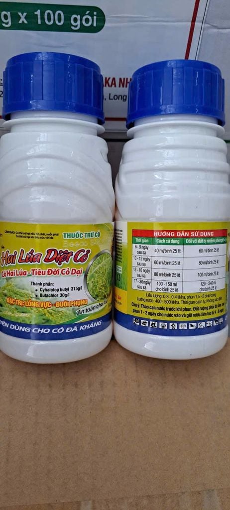 (240ml) Beeco 345 hiệu Hai lúa diệt cỏ 240ml: trừ cỏ lồng vực, cỏ đuôi phụng, cỏ gạo