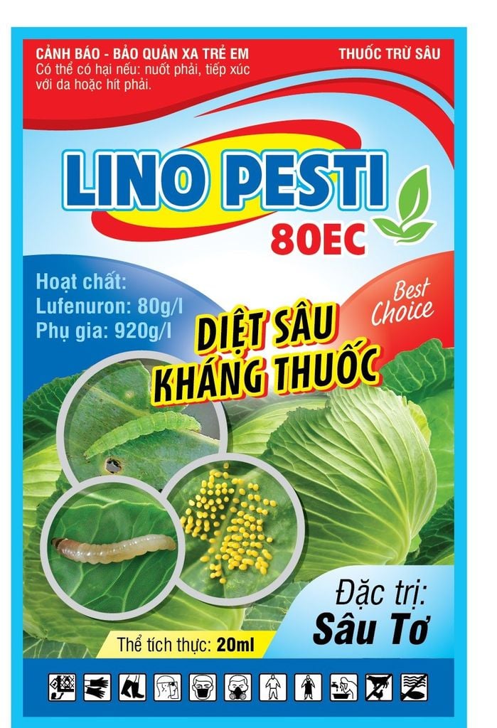 Lino pesti 80EC 20ml - Quản lý sâu tơ trên bắp cải