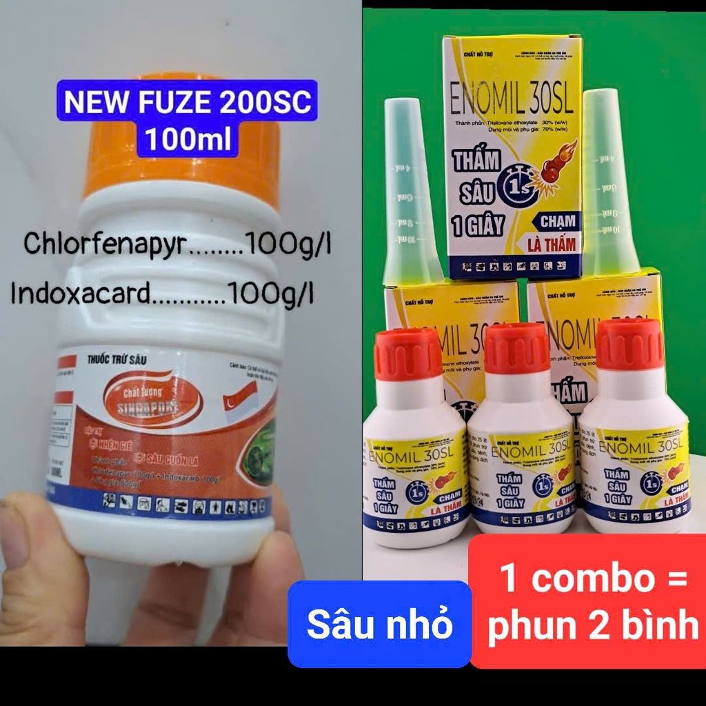 NEW FUZE 200SC 100ml: trừ nhện gié, sâu cuốn lá lúa, sâu keo, sâu khoang, sâu xanh da láng/ sâu ống hành
