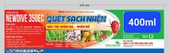 (400ml) Thuốc trừ nhện NewDive 350EC, hiệu Quét sạch nhện: đặc trị nhện gié, nhện đỏ, nhện lông nhung