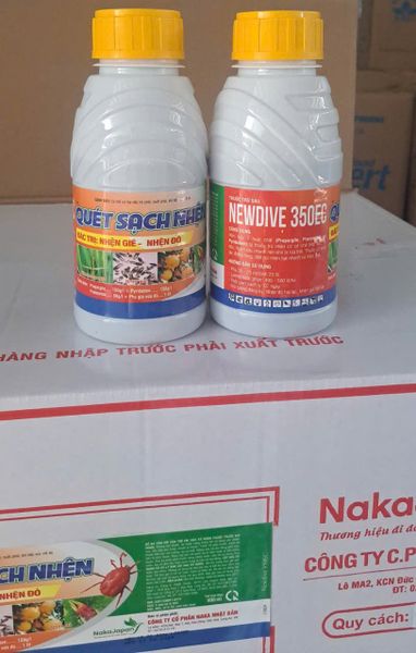 (400ml) Thuốc trừ nhện NewDive 350EC, hiệu Quét sạch nhện: đặc trị nhện gié, nhện đỏ, nhện lông nhung