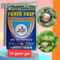 (gói 10gam) Gói poner 40sp chứa Streptomycine 400g/kg, Quản lý thối nhũn, thối rễ, thối thân, thối trái, cháy lá