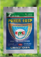 (gói 10gam) Gói poner 40sp chứa Streptomycine 400g/kg, Quản lý thối nhũn, thối rễ, thối thân, thối trái, cháy lá