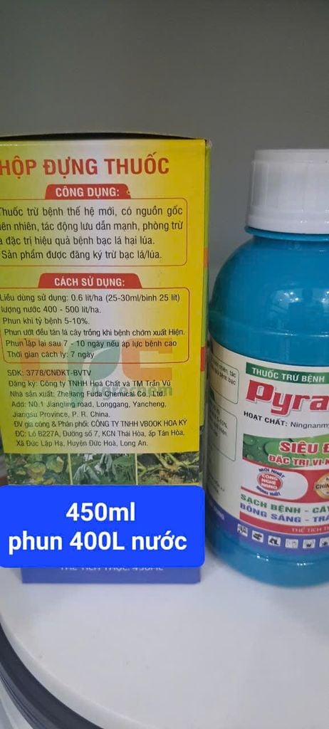 PYRAMOS 40SL 1102 450ml: phòng trừ thán thư, mốc sương, thối trái, ghẻ trái, sơ đen mít, bạc lá