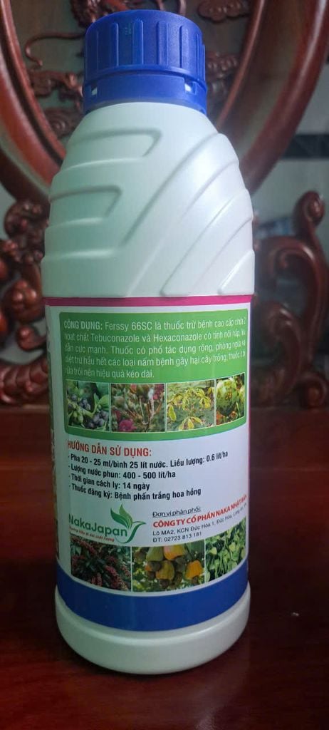 ( 1 Lít) Thuốc trừ bệnh FERSSY 66SC - sạch nấm bệnh 1L : xanh cây, mượt lá, đặc trị nấm bệnh, đặc trị thán thư, sương mai