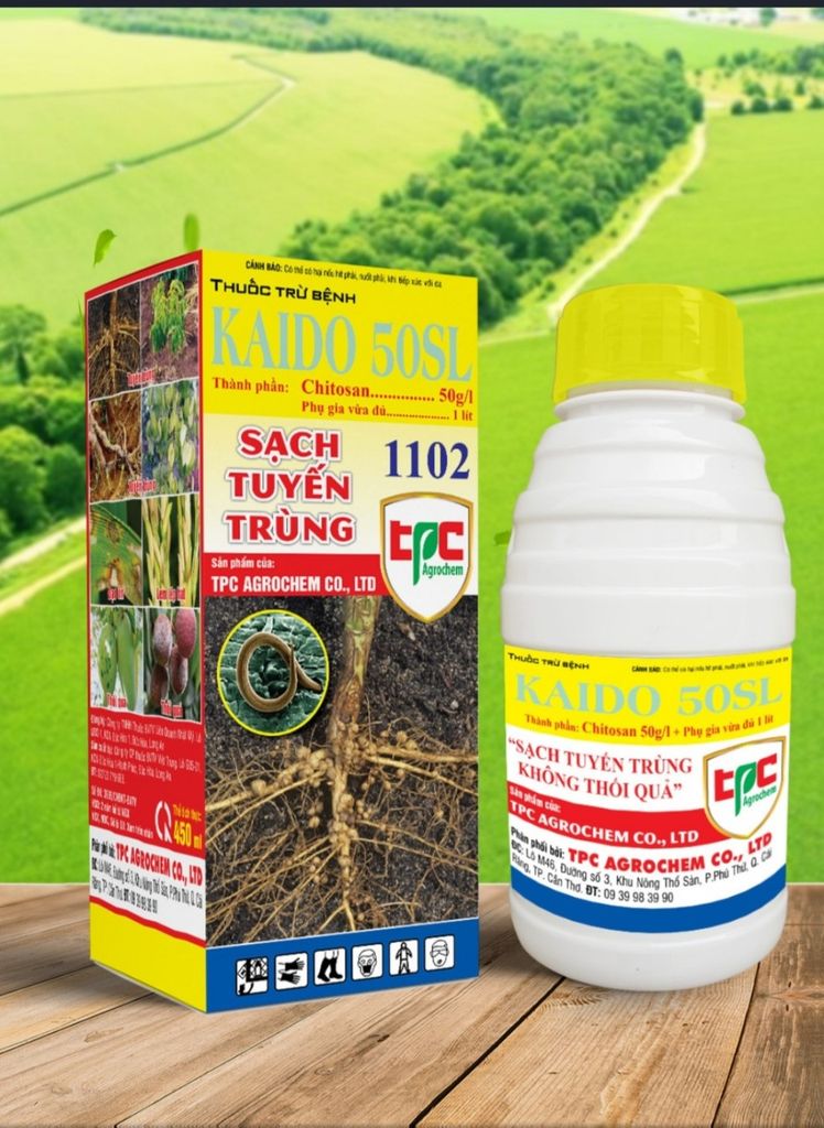 (450ml) Thuốc trừ bệnh KAIDO 50SL, sạch tuyến trùng rễ,  trừ tuyến trùng gây bướu rễ, quản lý bệnh thối trái - thối quả