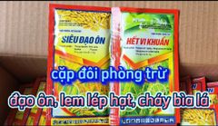 Thuốc trừ bệnh đạo ôn lúa, cháy bìa lá lúa và lem lép hạt trên lúa, cặp đôi trừ đạo ôn cháy bìa lá và lem lép hạt lúa