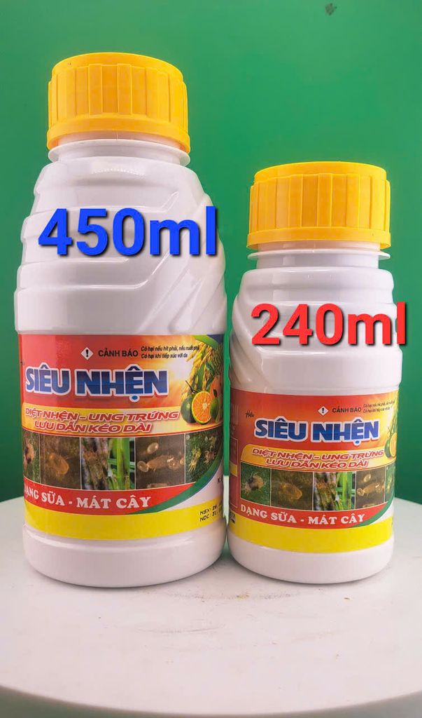 Siêu Nhện 240ml, 450ml, Vua nhện Naka Calicydan 150 EW: trị nhện đỏ, nhện gié, nhện lông nhung và gây ung trứng, mát cây, mát bông
