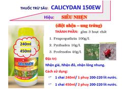 Siêu Nhện 240ml, 450ml, Vua nhện Naka Calicydan 150 EW: trị nhện đỏ, nhện gié, nhện lông nhung và gây ung trứng, mát cây, mát bông