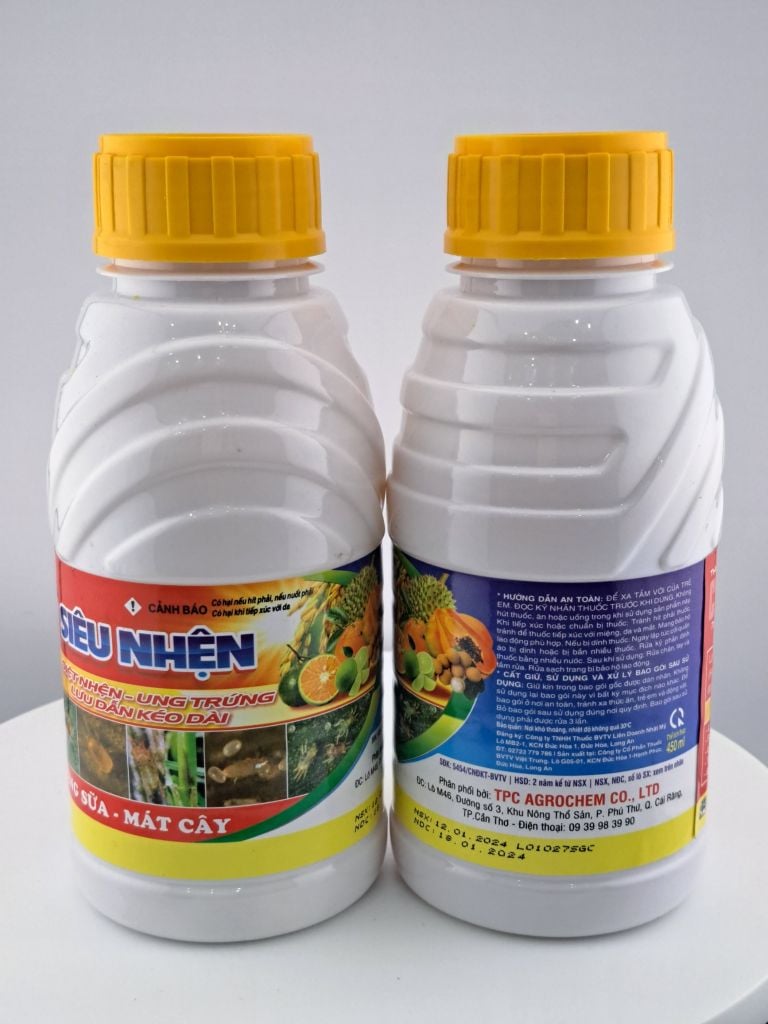 Diệt sạch nhện đỏ, nhện kháng, bọ trĩ, sâu ăn bông, mát bông, không nóng trái. gây ung trứng