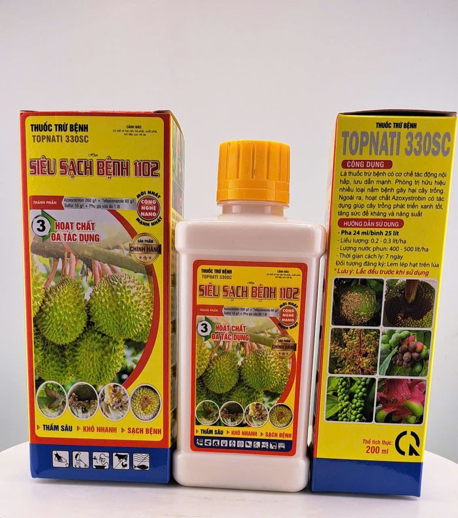 Bộ đôi đặc trị thán thư và rửa bông xoài, rửa trái xoài - rửa mắt cua, bông sầu riêng, rửa trái sầu riêng, rửa nước mưa, rửa sương muối do mưa