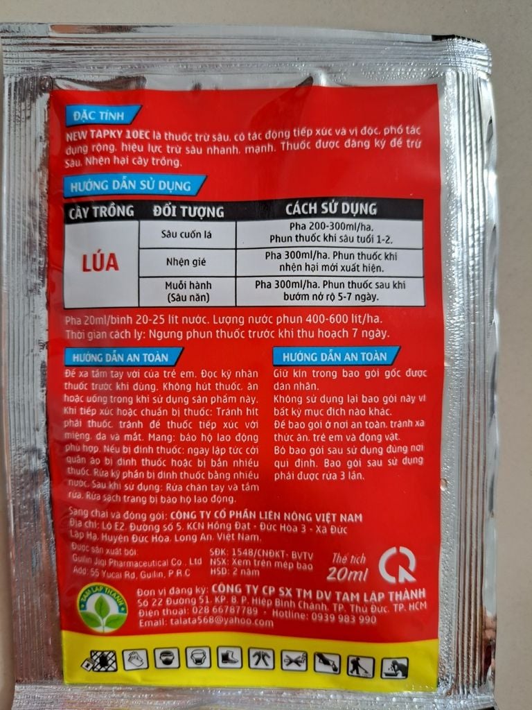 Diệt sâu xanh da láng hại hành, diệt sâu ống hành (hành lá và hành tím) đã kháng thuốc