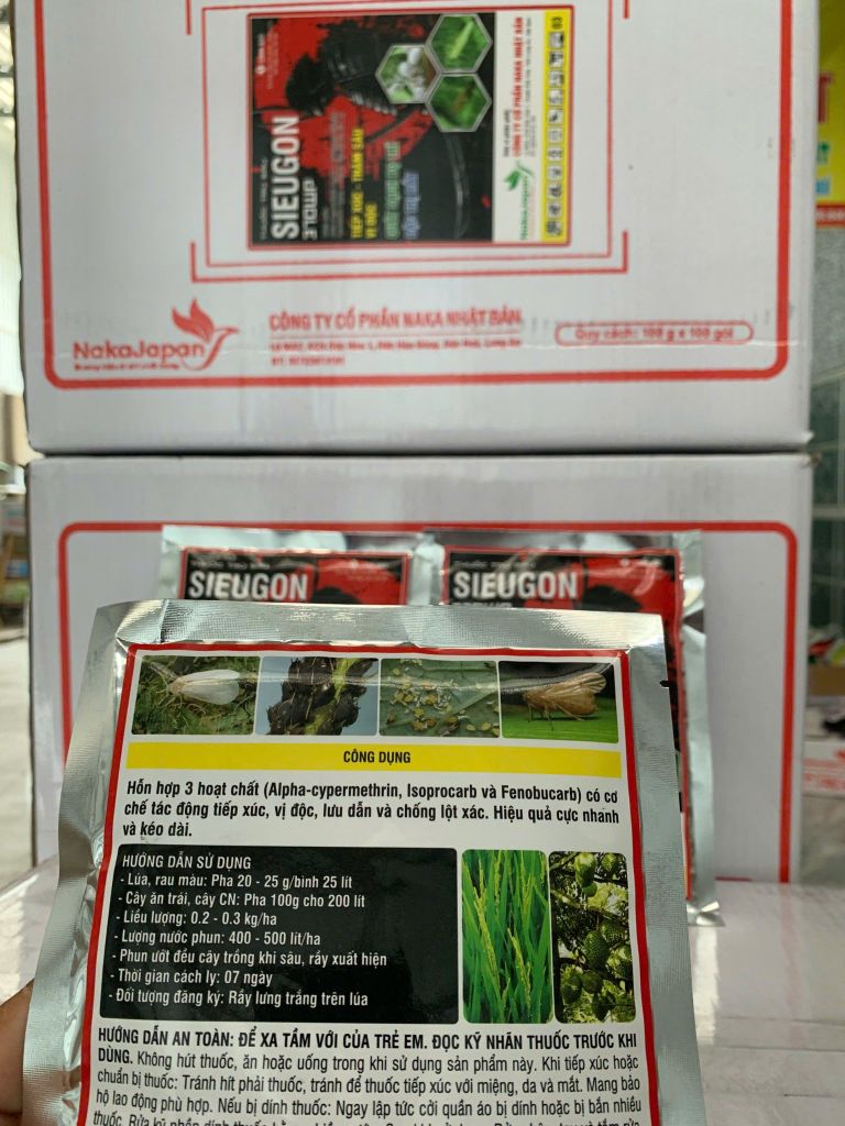 (100g) Thuốc Trừ Sâu Sieugon 370WP : diệt côn trùng chích hút, rệp sáp, bọ trĩ, rầy nâu, rầy xanh, rầy phấn trắng, rầy lưng trắng lúa