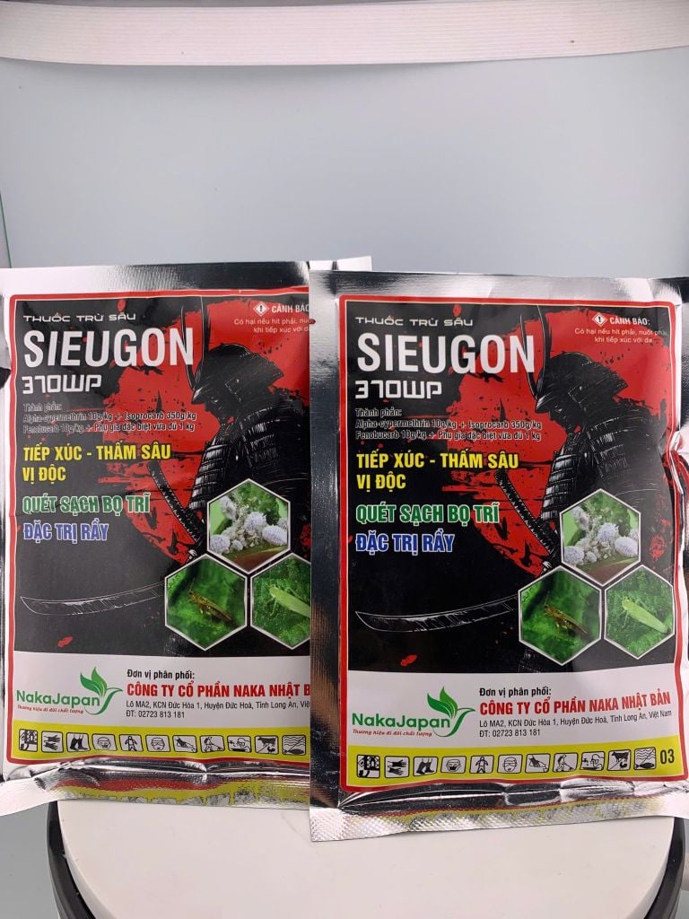 (100g) Thuốc Trừ Sâu Sieugon 370WP : diệt côn trùng chích hút, rệp sáp, bọ trĩ, rầy nâu, rầy xanh, rầy phấn trắng, rầy lưng trắng lúa