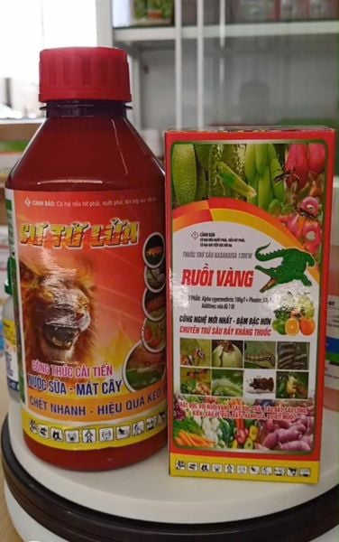 Thuốc trị ruồi vàng cây vú sữa, ruồi vàng xoài, ruồi vàng mận, ruồi vàng hại mướp, ớt, khổ qua, bầu bí, dưa leo