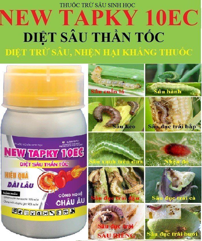 (100ml) Newtapky 10EC: đặc trị sâu cuốn lá, muỗi hành, nhện gié, Sâu ăn Đọt Rau Màu, sâu ăn lá Hoa Kiểng, sâu đục thân