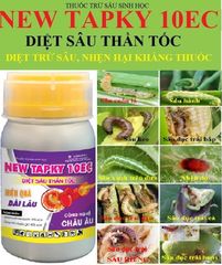 (100ml) Newtapky 10EC: đặc trị sâu cuốn lá, muỗi hành, nhện gié, Sâu ăn Đọt Rau Màu, sâu ăn lá Hoa Kiểng, sâu đục thân