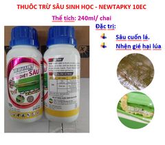 New Tapky 10EC, Siêu Diệt Sâu 240ml: đặc trị sâu cuốn lá lúa, nhện gié, muỗi hành, sâu đục trái, sâu đục thân
