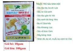RHOLAM SUPER 18g, thằn lằn chúa 18gr và 100gr: trừ sâu đục bẹ, sâu tư, sâu đục gân lá, sâu xanh da láng, sâu vẽ bùa