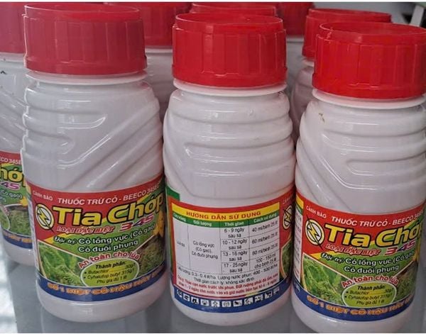 (240ml) Tia chớp 345, công ty Naka Nhật Bản: thuốc trừ cỏ hậu nảy mầm, trừ cỏ sót, trừ cỏ lồng vực, cỏ đuôi phụng, cỏ gạo