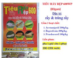 Tiêu rầy rệp 80gam, Chavez 600wp: trừ Rầy xanh, rầy nhảy, rầy phấn, rầy nâu, Rệp sáp, bọ trĩ, Bọ Xít - Diệt Trứng Và Côn Trùng Chích Hút