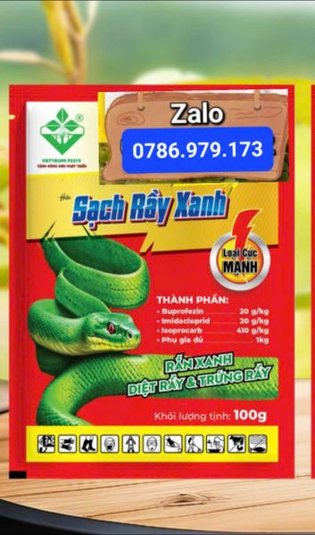 ( 100gr) Topogold 450WP hiệu SẠCH RẦY XANH, siêu rầy xanh 100gam: trừ rầy xanh, rầy phấn trắng, bọ trĩ, rệp sáp, bọ xít muỗi