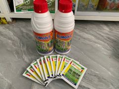Combo Trừ rau muống, rau chay, rau mác, cỏ bợ, rau dừa trong ruộng khóm - gói Aly và chai Slimgold 510SC 900ml: thuốc trừ cỏ mía, cỏ khóm/ cỏ khóm (cỏ dứa)