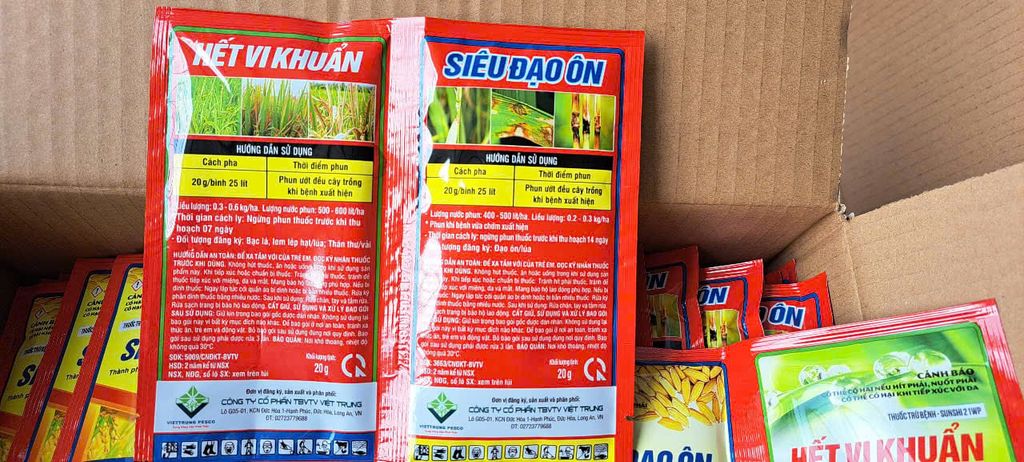 (20gr/gói) Vieteam 82Wp và Sunshi 21WP, Siêu đạo ôn và Hết Vi khuẩn: cặp đôi trừ bệnh đạo ôn vi khuẩn, cháy bìa lá lúa, lem lép hạt lúa