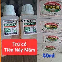 Duaone 735EC 50ml: trừ cỏ tiền nảy mầm, trừ cỏ màu, trừ cỏ mầm, trừ hạt cỏ trong đất