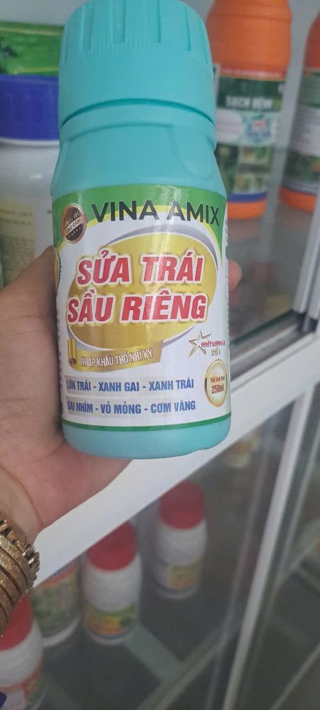 (250ml) Phân bón lá Sửa trái sầu riêng : lớn trái, xanh gai, xanh trái, gai nhím, cơm vàng