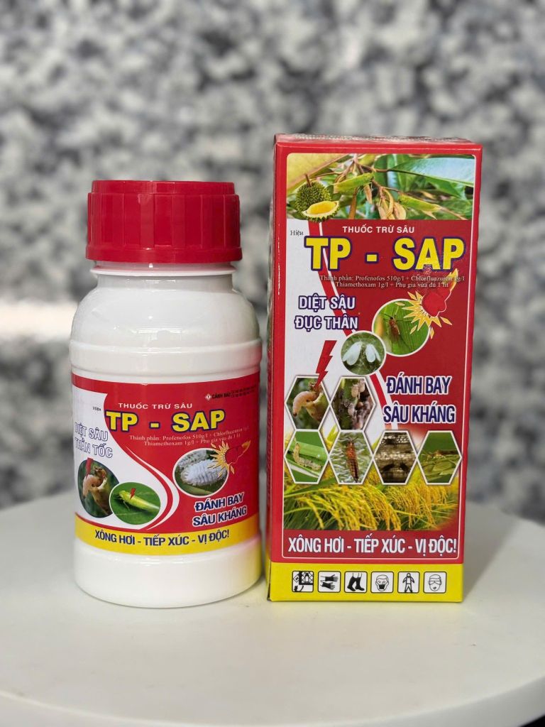 Bakari 512EC, TP SAP 512: Diệt trừ sâu đục thân lúa, sâu cuốn lá lúa, bọ trĩ, bọ xít, rầy phấn trắng, sâu phao đục bẹ, sâu keo, sâu đàn