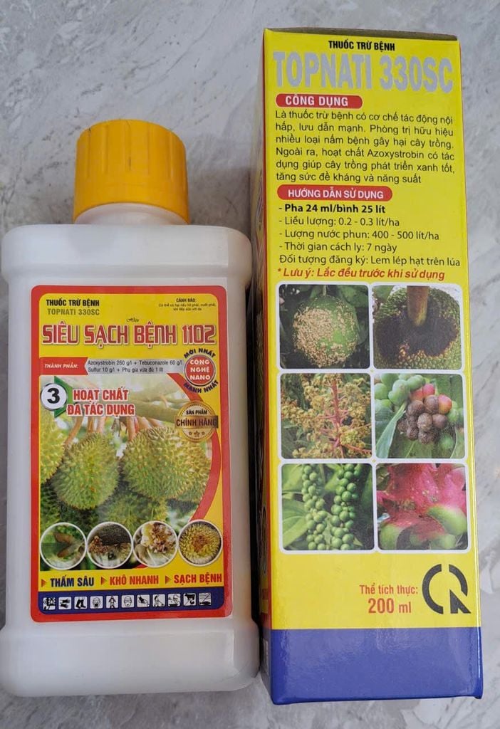 Thuốc trừ bệnh Topnati 330SC, hiệu Siêu sạch bệnh 1102 hoạt chất đa tác dụng- phòng trừ nấm bệnh hiệu quả trên cây trồng