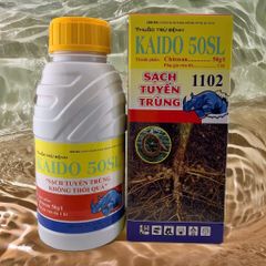 Thuốc trừ bệnh KAIDO 50SL - Sạch Tuyến Trùng 450ml: gốc chitosan, trừ tuyến trùng rễ,  và dưỡng rễ sầu riêng, mít, cà phê, hồ tiêu