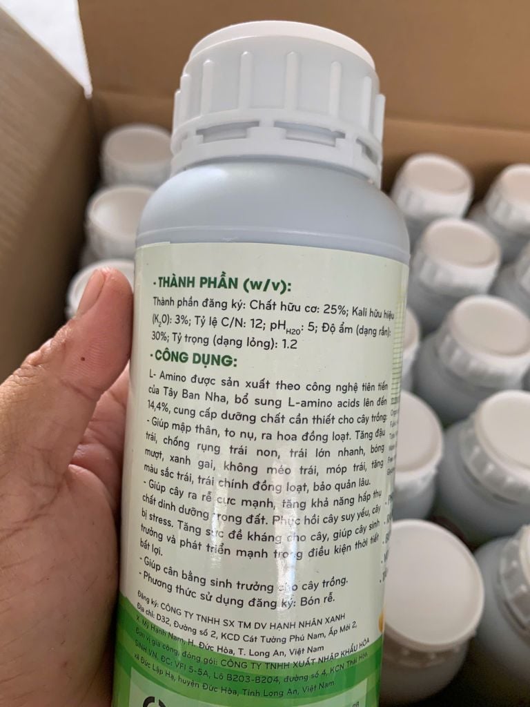(500ml) L- Amino Phục Hồi Nhanh Cây Suy Vàng, Ra Rễ Mạnh - Trẻ Hoá Cây Xanh Tốt, Bung Đọt Nhanh - Mập Đọt - Dày Lá, Vọt Bông Nhanh - Đồng Loạt - Mập Bông, Tăng Đậu Trái - Trái Lớn Nhanh - Đẹp Trái
