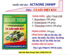 Cá sấu diệt rầy 100g (Actaone 246WP) - trừ rầy nâu, rầy xanh, rầy phấn trắng, rầy mềm, rầy bông, rệp sáp, bọ trĩ, bọ nhảy, bọ rùa.