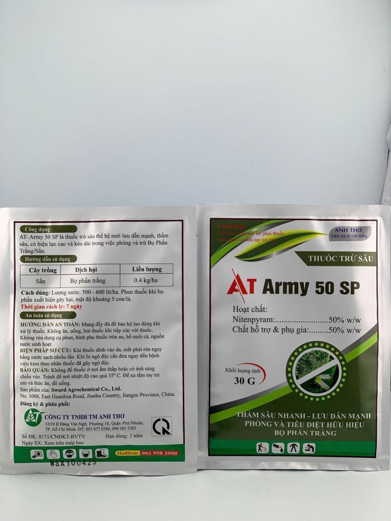 (Đu đủ) AT ARMY 50SP trừ rệp sáp, rầy mềm, bọ trĩ gây hại đu đủ, không nóng, phun được cả cây con