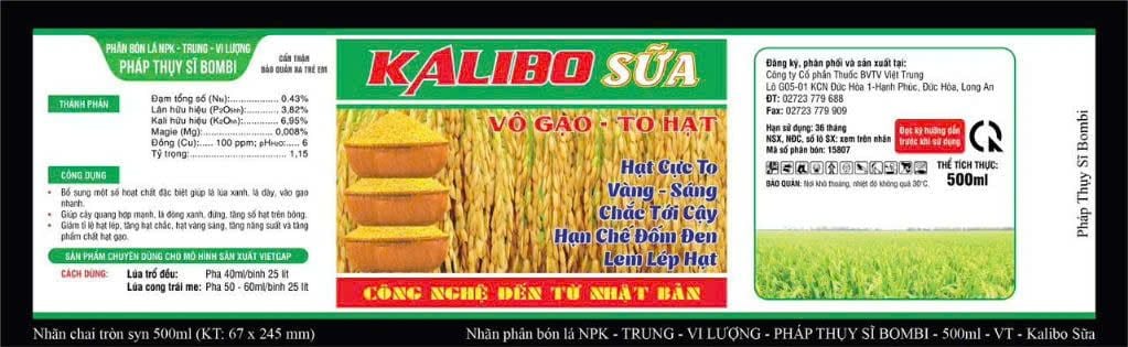 (500ml) Kali bo sữa, siêu vô gạo, vô gạo nhanh, to hạt