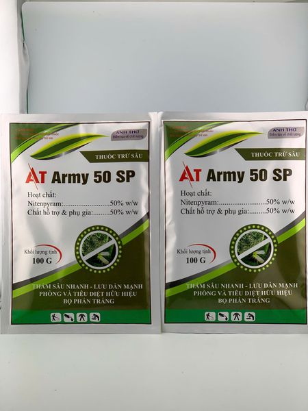 (Chuyên côn trùng chích hút) Thuốc AT Army 50SP 100g – quản lý rầy xanh, bọ trĩ, rệp sáp trên cây sầu riêng