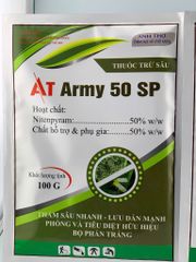 (Chuyên côn trùng chích hút) Thuốc AT Army 50SP 100g – quản lý rầy xanh, bọ trĩ, rệp sáp trên cây sầu riêng