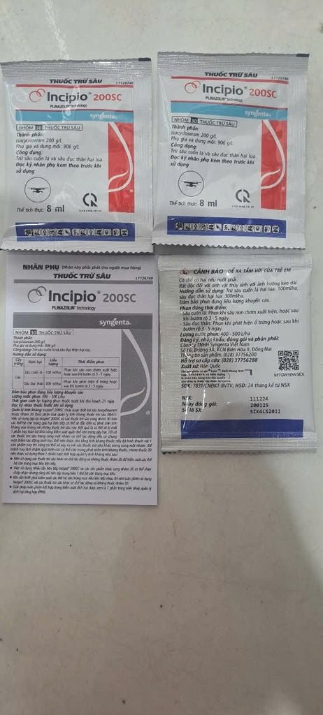 Diệt sâu cuốn lá, sâu đục thân Incipio 200SC, trừ sâu ống hành, sâu xanh da láng