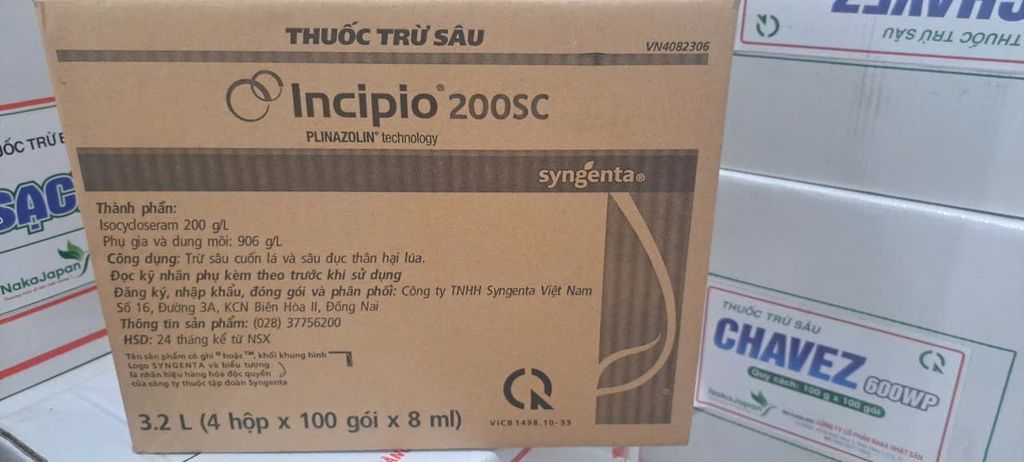 Diệt sâu cuốn lá, sâu đục thân Incipio 200SC, trừ sâu ống hành, sâu xanh da láng