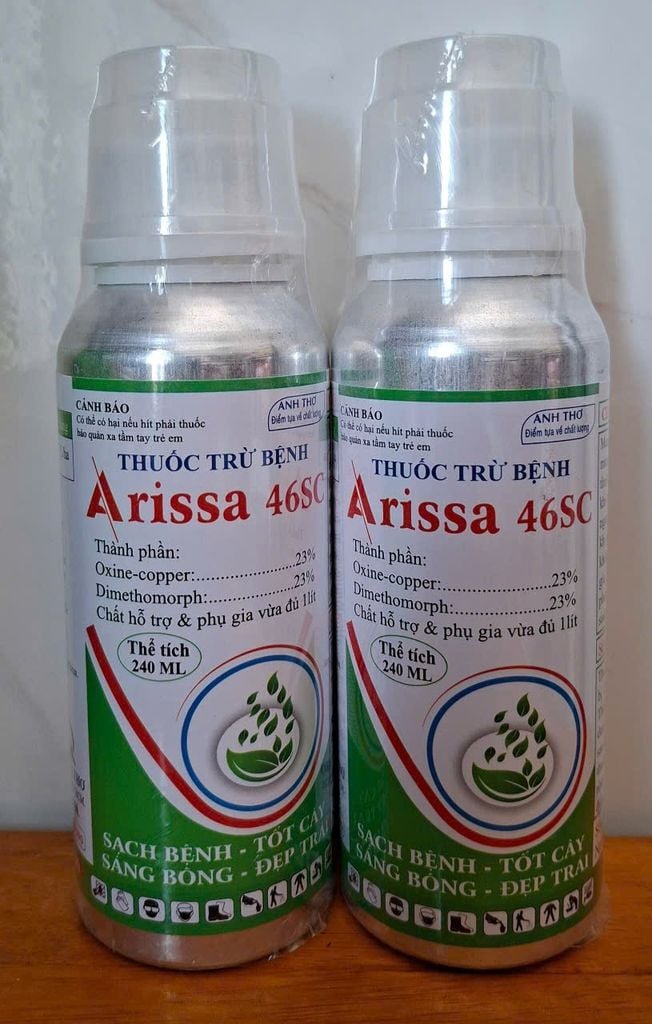 Amitop 450SC, Arissa 46SC trừ bệnh đốm lá, sương mai, thán thư, thối trái trên rau màu, khổ qua, bầu bí dưa chuột, dưa leo, phóng đọt, mập đọt, không nóng