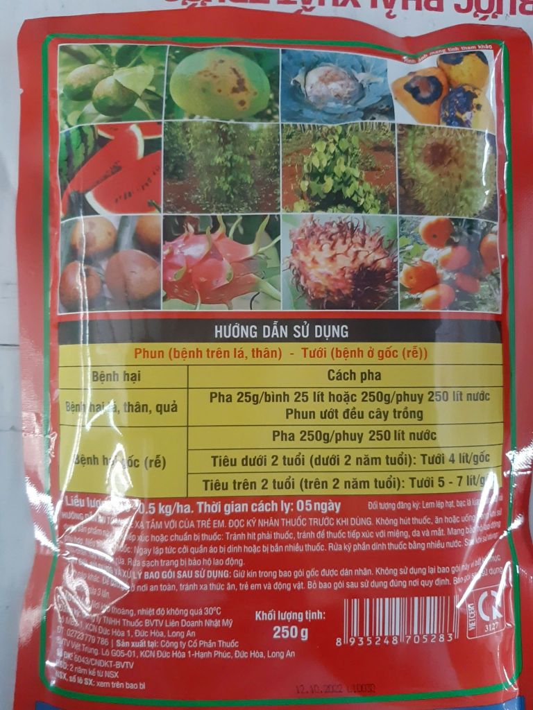 (GÓI LỚN 250gam) Thuốc trừ bệnh Rorai 21wp, sạch khuẩn 21WP 250g
