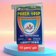 (gói 10gam) Gói poner 40sp chứa Streptomycine 400g/kg, Quản lý thối nhũn, thối rễ, thối thân, thối trái, cháy lá