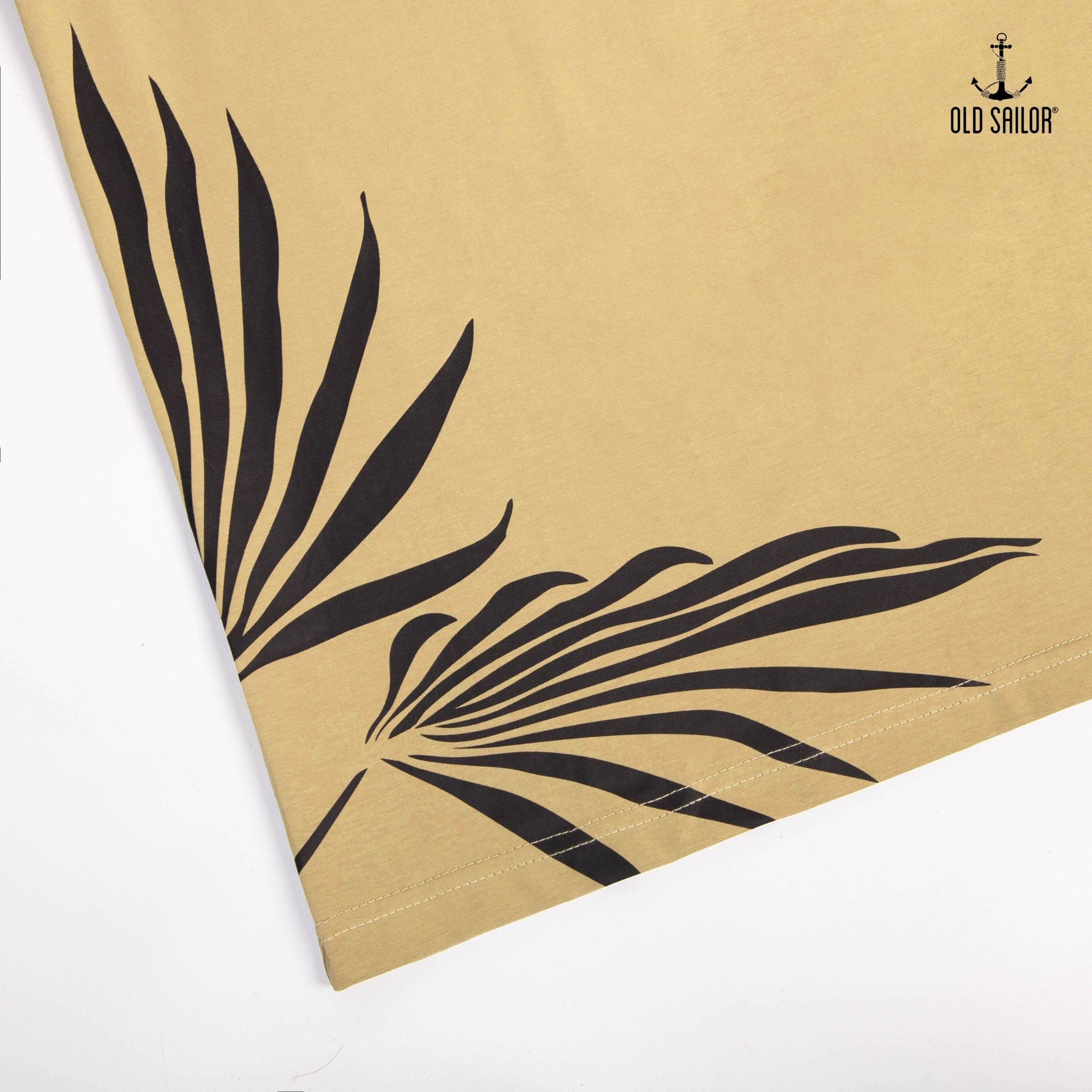  Áo thun họa tiết Palm Old Sailor - Beige - ATBE26020 - be - Big Size Upto 5XL 